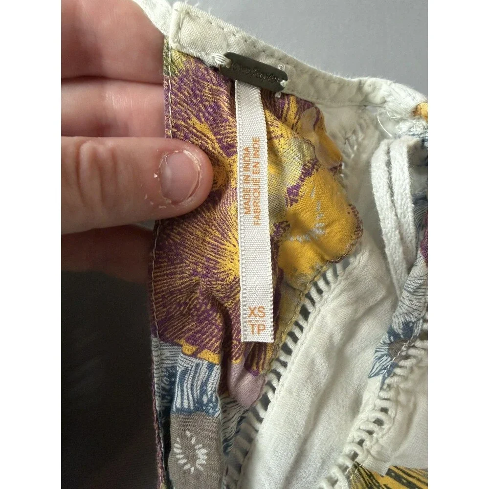 Free People Strawberry Fields Tunic Mini Dress Size xSmall Ivory boho festival - Picture 15 of 16